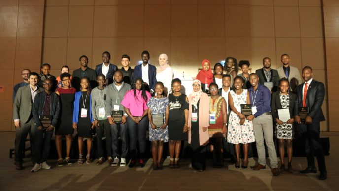 The 2018 Social Venture Challenge Winners pose for a group photo in Kigali, Rwanda. (Photo Courtesy)