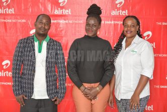 (L-R): Ronald Katamba, Bernadette Ojao, and Cindy Wabunoha are the first winners of Airtel Uganda's UG Needs More of You Campaign. (PHOTO: PC Tech Magazine)