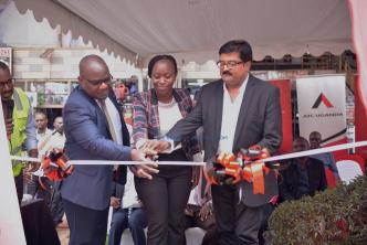 PICTURED (L-R): David Luyimbazi; Deputy ED at KCCA, Dorothy Kabagambe Ssemanda; CEO at ATC Uganda, and Manoj Murali; Managing Director of Airtel Uganda cut a ribbon to launch smart poles in Uganda. (PHOTO: PC Tech Magazine)