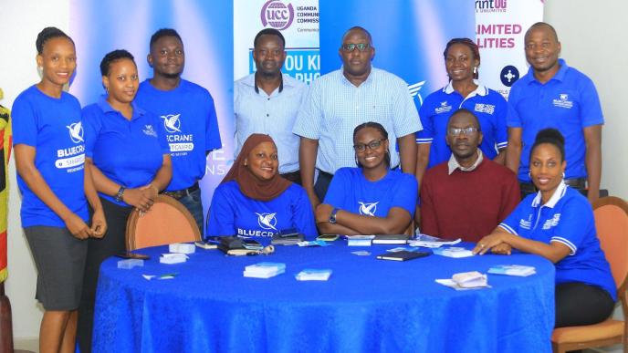 Blue Crane Communication (BCC) team led by its directors boosting awareness for a safer and more informed online experience. PHOTO: BCC/via X