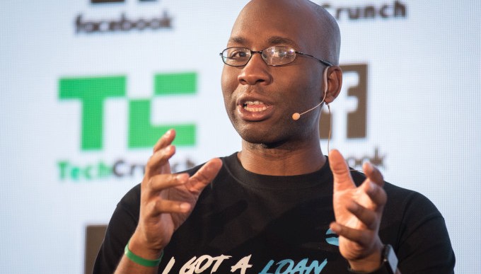 Carbon Chief Executive Officer and Co-founder; Mr Chijioke Dozie speaking at a Tech Crunch event. Courtesy Photo