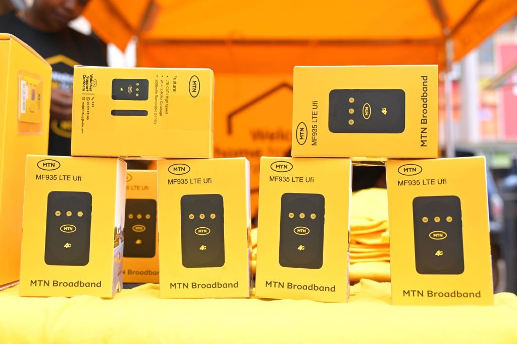 MTN 4G internet MiFi on display. PHOTO: MTN Uganda