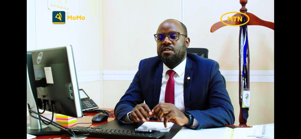 Ivan Atwiine, the Head of digital solutions department at UBOS speaking about the country's first ever digital census supported by MTN Uganda. Courtesy Photo