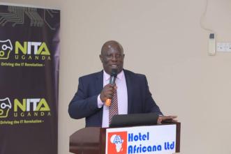 Internet Connectivity to 8 tourism sites in Uganda. National Information Technology Association (NITA) Uganda Executive Director; James Saaka speaking at the world tourism day conference at Hotel Africana in Kampala, Uganda on Tuesday 17th, September, 2019. Photo by | NITA-U