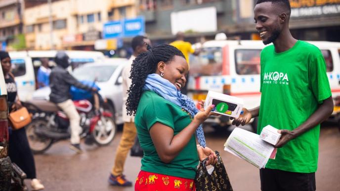 Majority of African adults who earn their income daily struggle to afford smartphones and typically fail to qualify for conventional financial services. PHOTO: M-KOPA