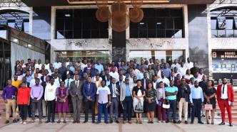 Members of the Money Lenders Association of Uganda (MLAU) pose for a picture. These are part of the 400 members that attended the meeting today. Entire membership is 60,000 entities. Courtesy Photo