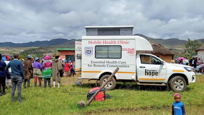 Mobile health clinics are specially equipped vehicles meant to provide various healthcare services on the go. These vehicles could be large buses, trucks, or smaller vans; the size depends on the scope of services and the types of terrain they need to navigate. (Pictured) A mobile health clinic in South Africa. COURTESY PHOTO: Bracelet of Hope