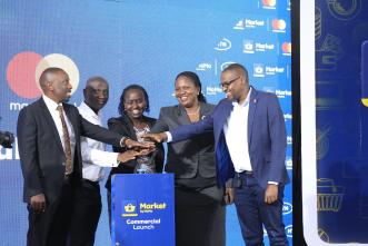 MTN officials and partners officially launch Market by MoMo, a new online shopping platform in Uganda. PHOTO: MTN Uganda