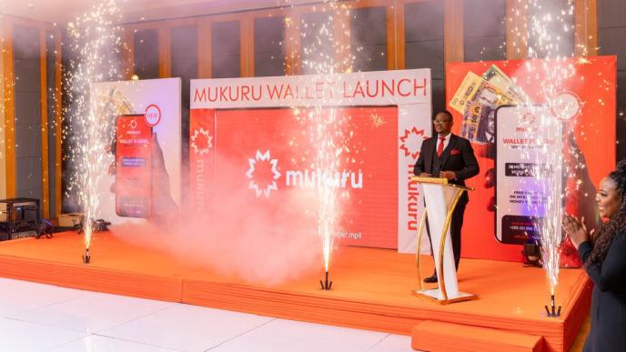 Pride Chiwaya, Malawi Country Manager at Mukuru speaking at the launch of the wallet. PHOTO: Nyasa Times Malawi