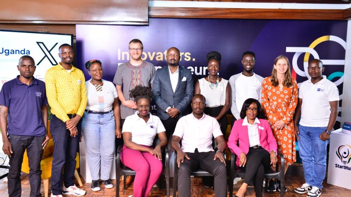 StartHub team poses with some of the project partners during the Open Innovation Program demo day.