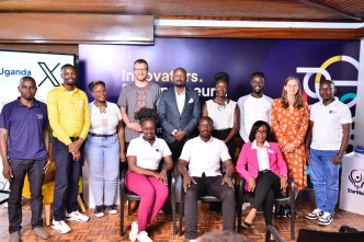 StartHub team poses with some of the project partners during the Open Innovation Program demo day.