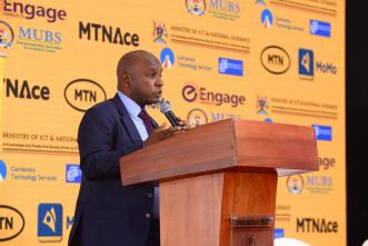 Peter Kahiigi, CTO at Centenary Technology Services speaking at the launch of the Second Phase of the MTN Ace Program. The launch event was held at the National ICT Innovation Hub in Nakawa. COURTESY PHOTO/MTN