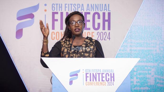 Pheona Walls Nbasa; Managing Partner at Nbasa & Co-advocates giving a keynote at the 6th annual FITSPA annual conference. PHOTO: PC Tech Magazine