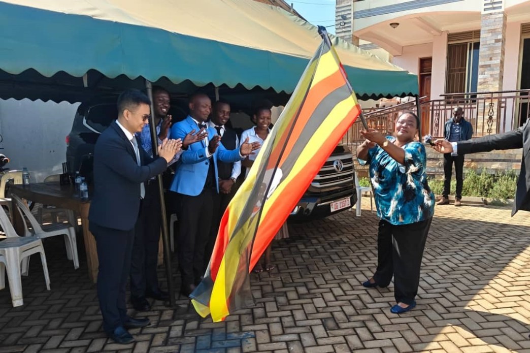 The Prime Minister Rt. Hon. Robinah Nabbanja flags off five Ugandans going to participate in Huawei's LEAP digital talent training in Shenzhen China. Courtesy Photo