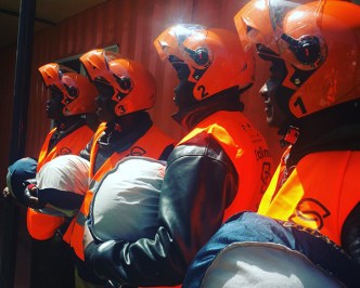 The first four safeboda Kenya riders pictured after completion of their training in Nairobi. (Photo Courtesy: Safeboda)