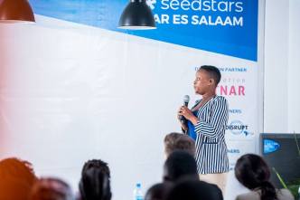 During the seedstar Dar es Salaam, Tanzania pitch competition on Monday 10th, Dec. 2018. (Photo Courtesy: Seedstar)