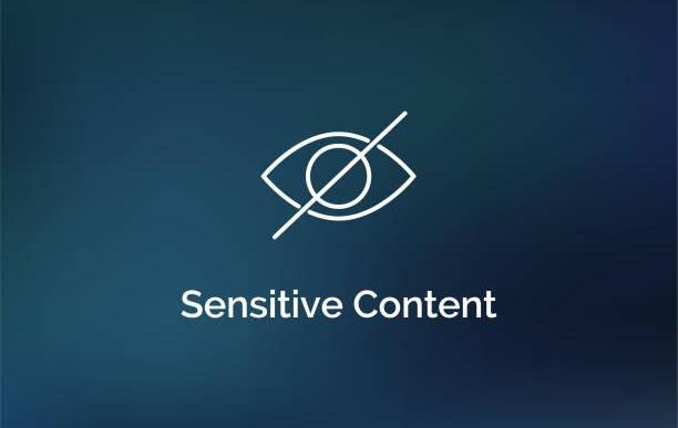 Sensitive content warning icon. Eye vector sensitive content explicit porn photo censored design media. COURTESY PHOTO / istockphoto