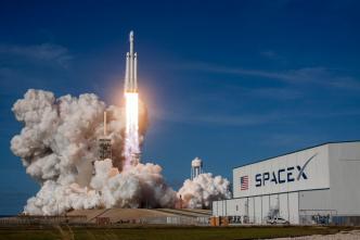 A rocket ship launching at a SpaceX site. PHOTO: SpaceX / via Unsplash