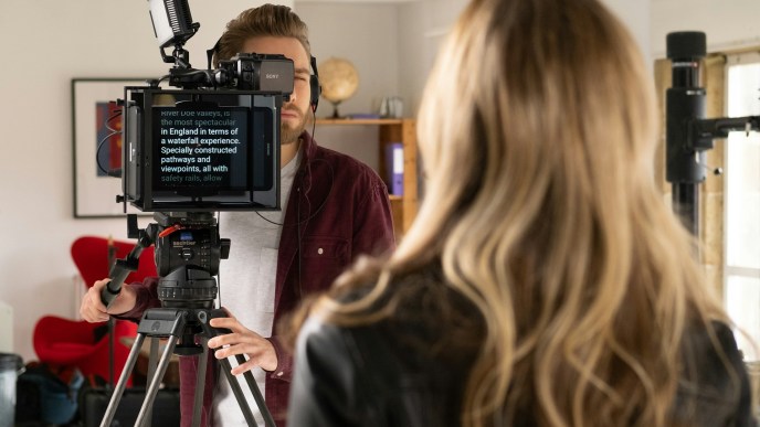 With a teleprompter you won't have to retain your lines or do over a million takes to get your conveyance right. PHOTO: Steve Lord /Unsplash