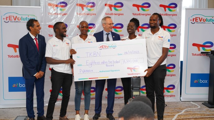 TBKN team the developed an AI-based solution was announced as the overall winner in the TotalEnergies Uganda rEVolution hackathon receiving a cash prize of UGX18.5 million.