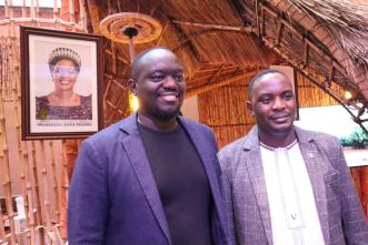 Tripesa CEO, David Gonahasa (left) and Buganda Heritage and Tourism Board Executive Director; Albert Kasozi pose for a photo after announcing a parternship that aims to amplify the allure of tourism in Uganda, particularly spotlighting the rich cultural heritage of the Buganda region. COURTESY PHOTO