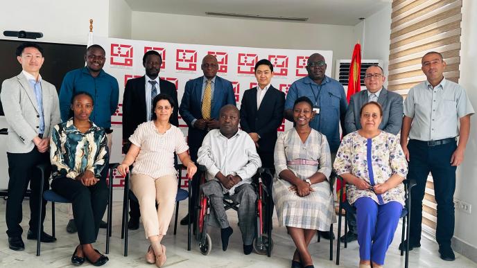 Uganda Startup Policy Delegation pose for a group photo with some of the representatives from the Tunisia's Ministry of ICT. PHOTO: Keneth Twesigye