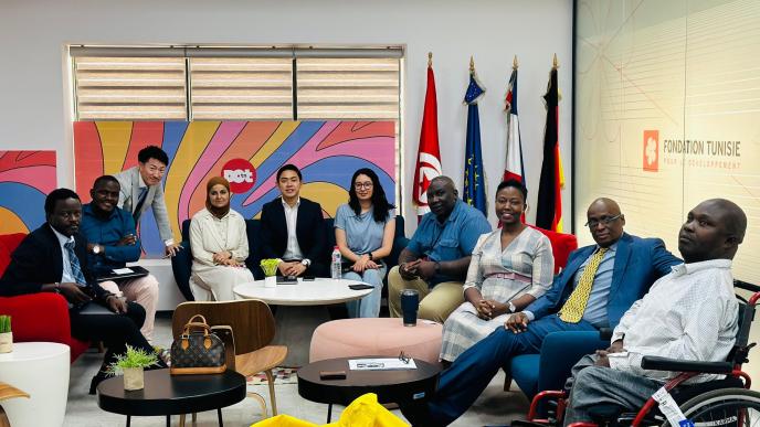 Ugandan delegation meets with the Tunisia's Ministry of ICT to learn the state of growth of the country's startup ecosystem. PHOTO: Keneth Twesigye