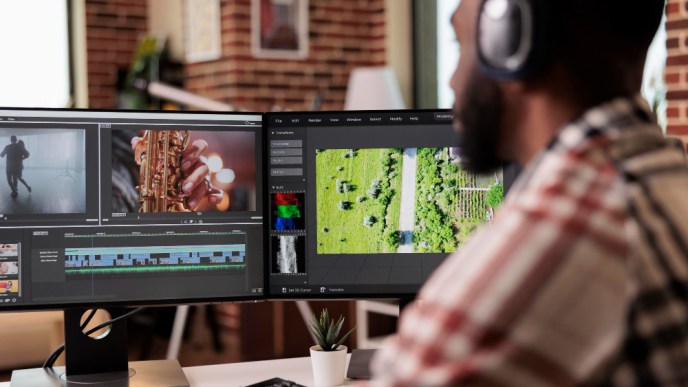 A video editor pictured editing a video. PHOTO: DC Studio / freepik