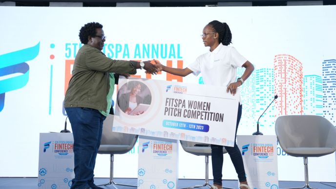 Wena Hardware wins the 2023 FITSPA women pitch competition. PHOTO: FITSPA Uganda