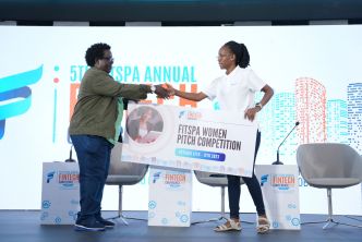 Wena Hardware wins the 2023 FITSPA women pitch competition. PHOTO: FITSPA Uganda