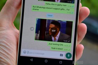 GIF in a WhatsApp message. PHOTO: Android Authority