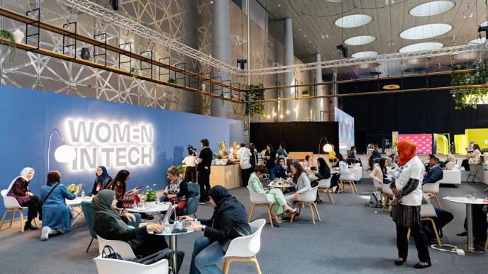 Women in Tech gathered at the 2024 Web Summit in Qatar where they shared innovative ideas, networked, and collaborated, among other reasons. PHOTO: Web Summit.