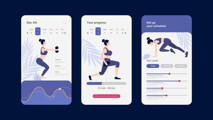 Instead of expensive gym memberships and long commutes to workouts, use mobile apps. ILLUSTRATION: Freepik