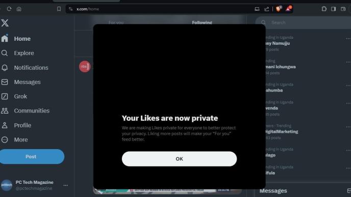 While the “likes” tab will be gone from user profiles, a user will still be able to see who has liked their posts under notifications but won’t be able to see those who liked somebody else’s posts. Screenshot: PC Tech Magazine